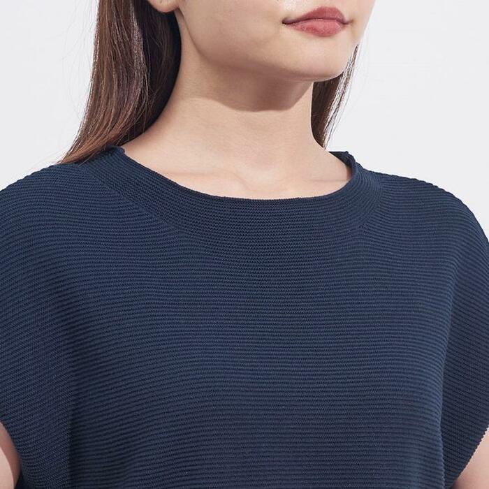 ガーターフレンチスリーブニット