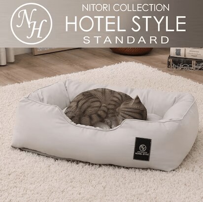 柔らかくモチモチした触り心地の猫ベッドです。