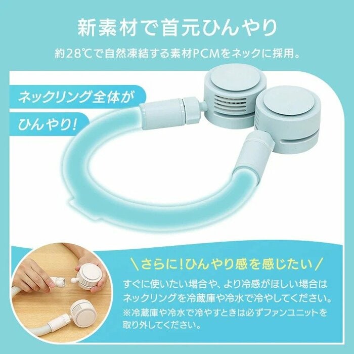 ネックバンド部分に採用された「PCM素材」のネックリング