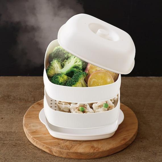 二品作れるレンジせいろ蒸し器