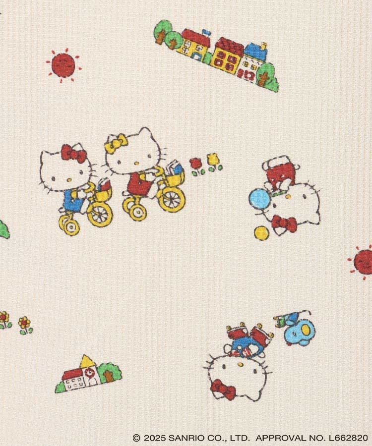 出所：ブルーブルーエ公式　ハローキティワッフルルームウェア上下セット