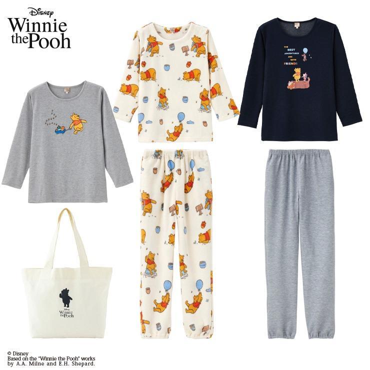 出所：しまむらパーク レディース　Disney ルームウェアハッピーバッグ3点セット（くまのプーさん）