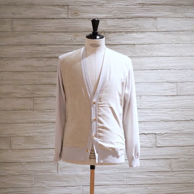 EDIFICE LA BOUCLE - カシミアフェイクスウェードコンビカーディガン ¥17,280（税込）