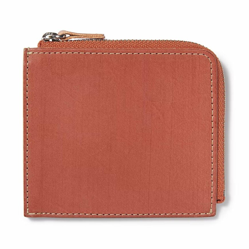 手塗りヌメ革　Ｌ字財布