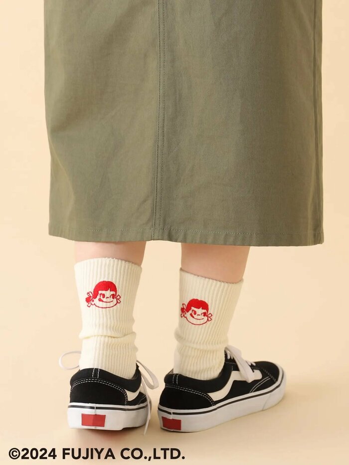 ペコちゃん刺繍ソックス