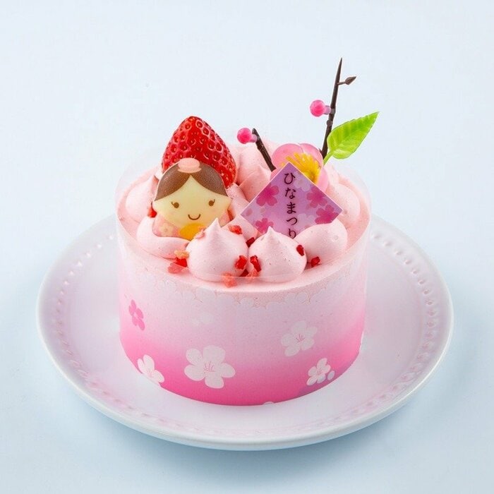「桃の節句 ちいさなひなケーキ(ピンク)」