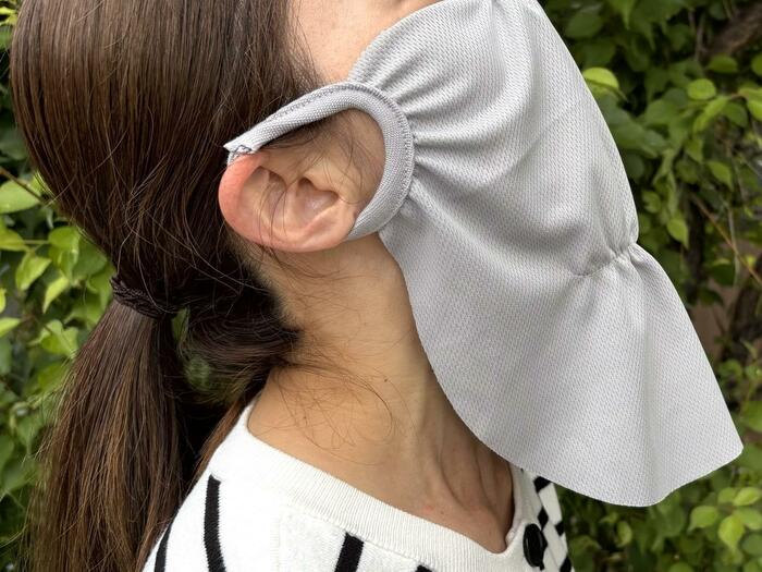 FACE COVER 日よけマスク　メッシュタイプ／gray