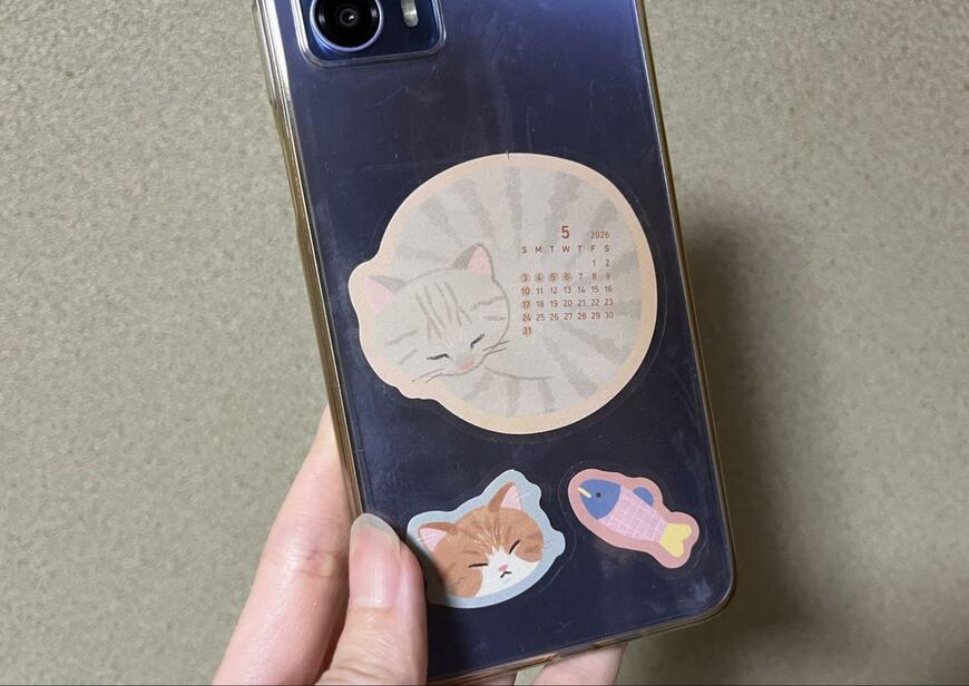 筆者撮影（キャンドゥ、フレークシールカレンダー 24P にゃんこ）