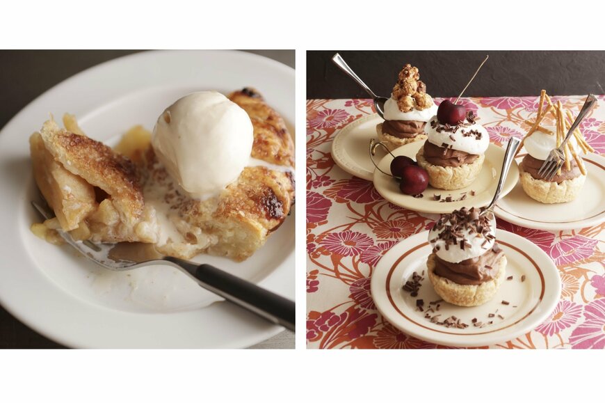 出所：株式会社主婦と生活社「おおらかさと抜群なおいしさで注目！　思い立ったらすぐ作れるアメリカンなパイの本『アメリカンべーキング教室「just baked!」のアメリカンパイ　折り込みいらずで、気軽に本場の味』10/13発売」