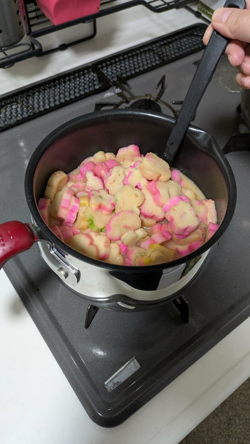 お麩だらけのみそ汁