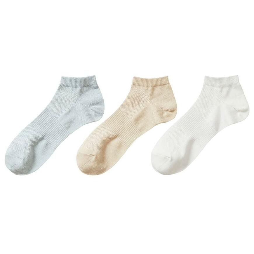 ワークマン、クリーンメッシュショート先丸靴下 5足組