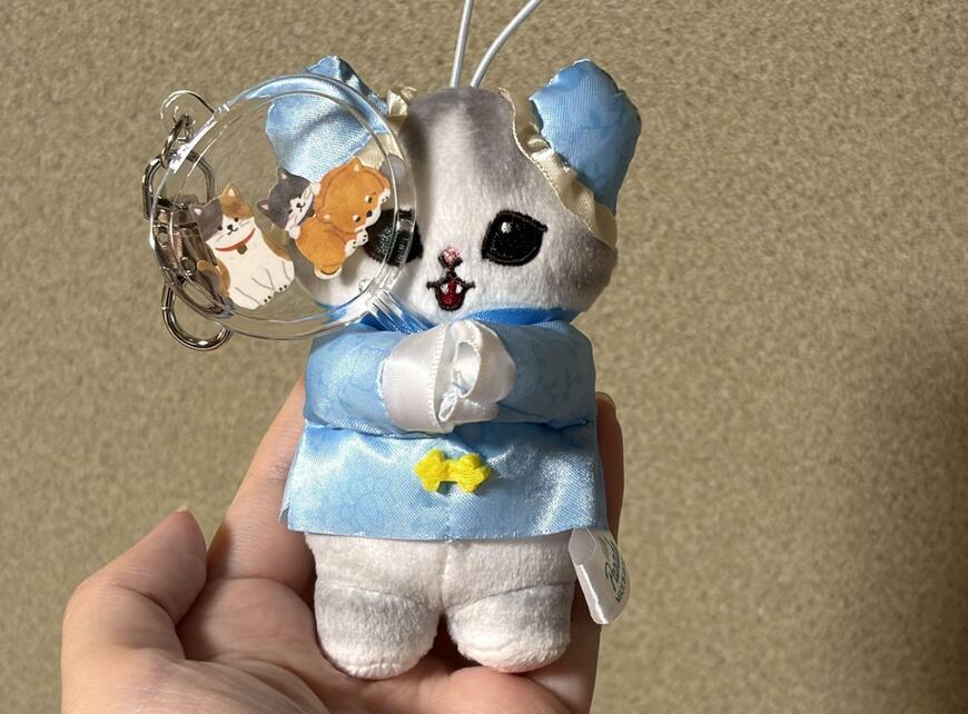 ダイソー、うちわ型フォトキーホルダー商品画像