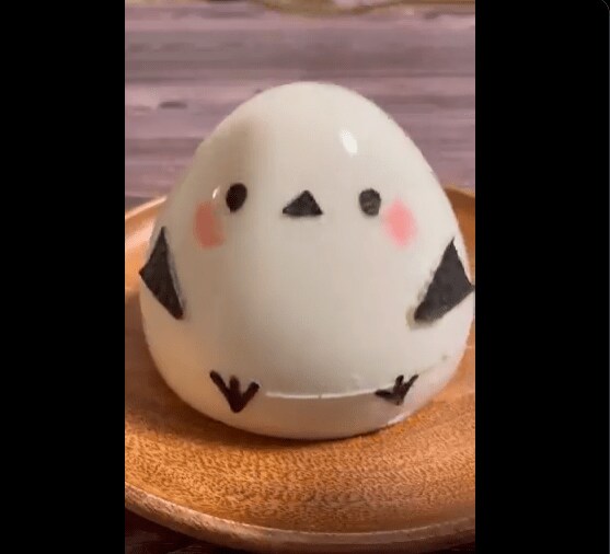 シマエナガの牛乳プリン