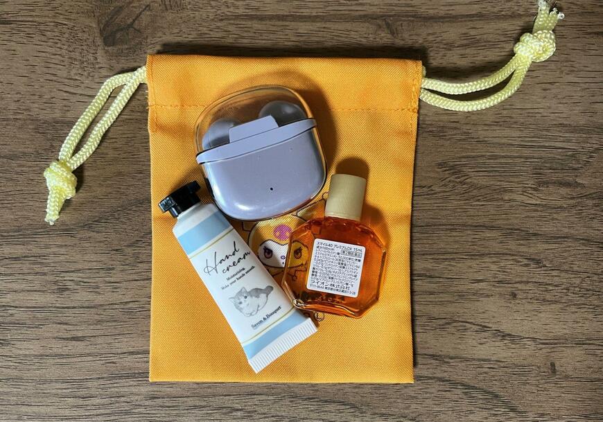 セリア　プチ巾着 KU カラフル