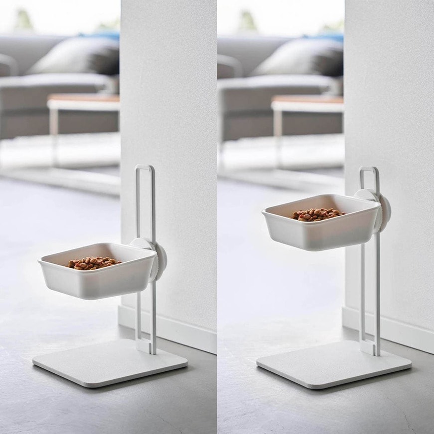 出所：【公式】山崎実業tower（タワー）　高さ調節ペットフードボウルスタンド ヌークス
