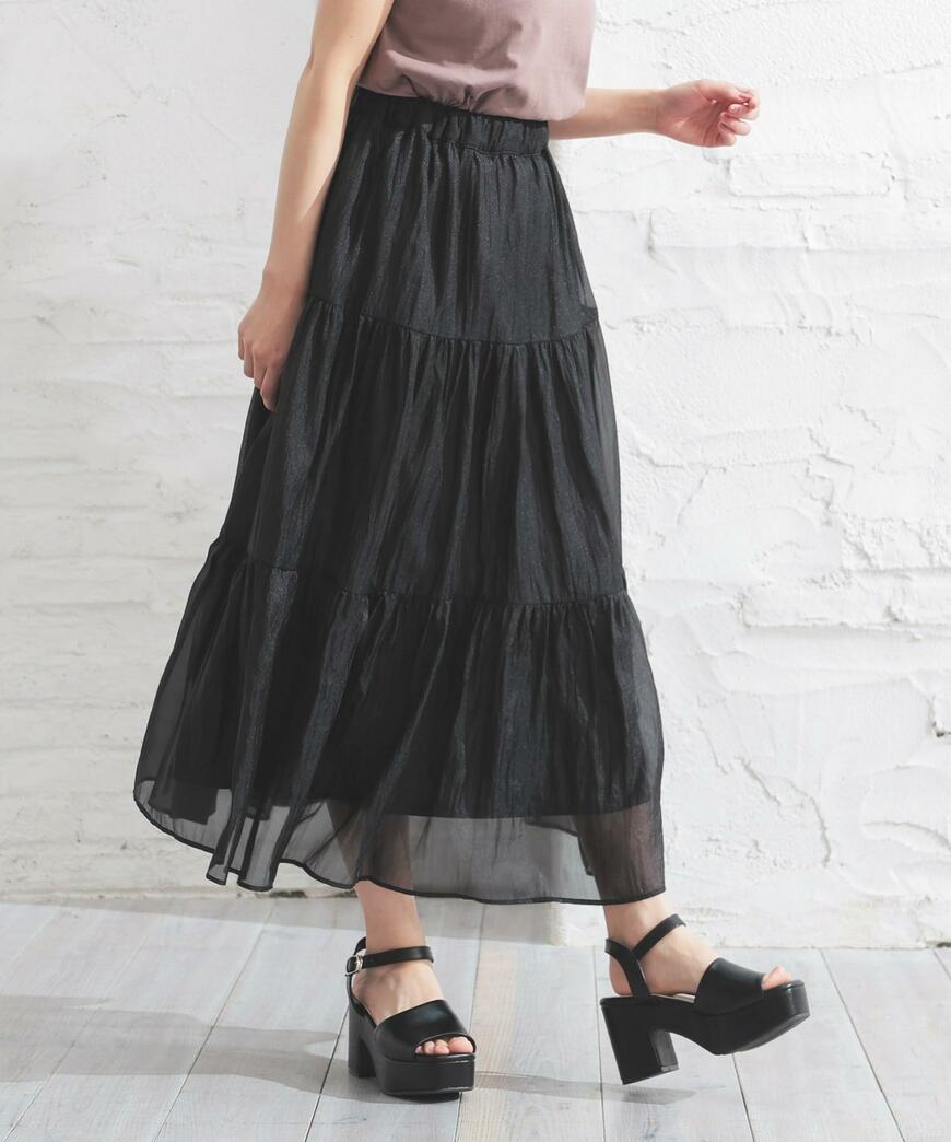 ハニーズ、ティアードロングスカート画像