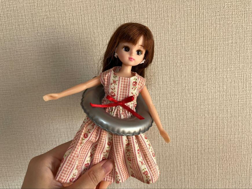 セリア、ミニ浮き輪ネコ画像