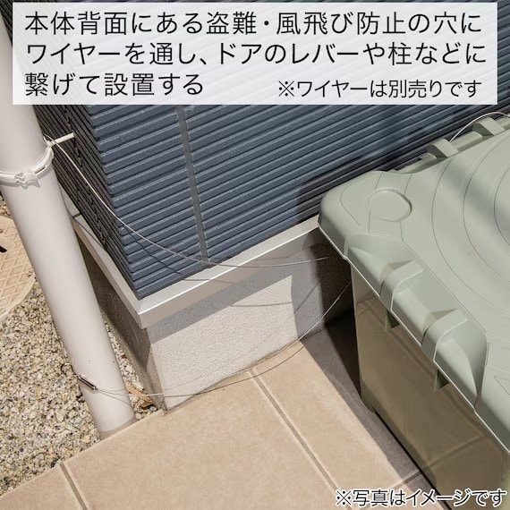 盗難防止用のワイヤーを通せる穴が開いていて便利