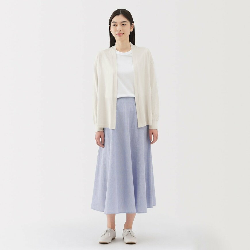 出所：無印良品公式　婦人　ＵＶカットライトニットストールカーディガン