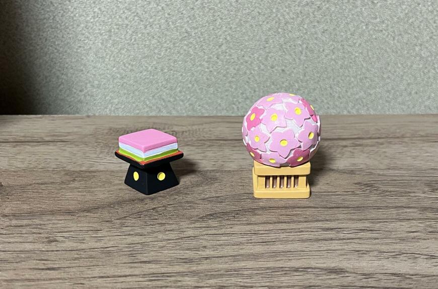 セリア、ひな祭りマスコット ひし餅・桃の木の商品画像