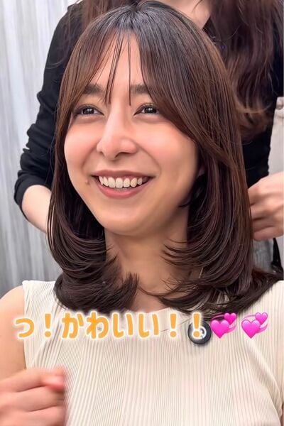 レイヤーカット＆似合わせカットの完成