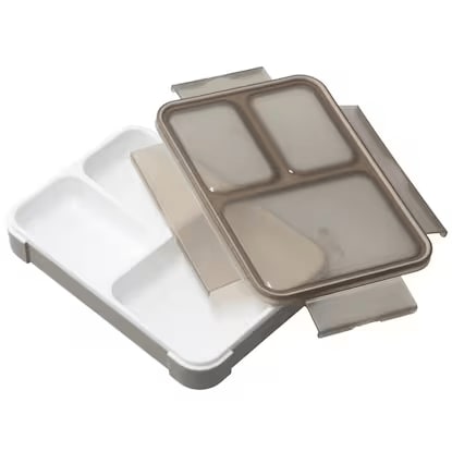 薄型弁当箱 抗菌フードマン（600mL グレーベージュ）