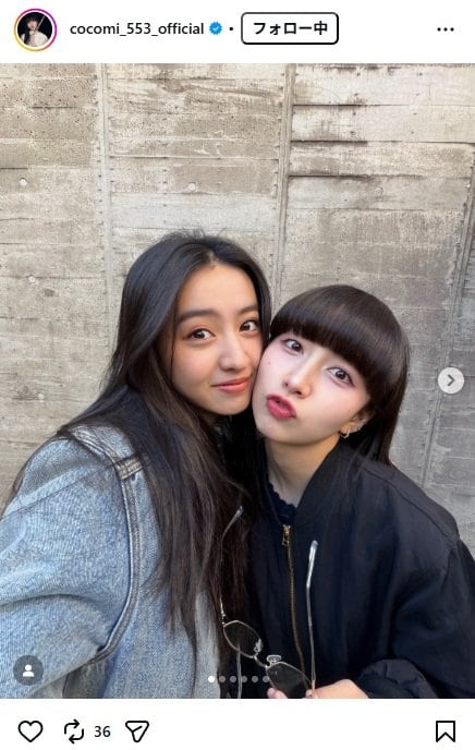 出所：CocomiのInstagram（＠cocomi_553_official）　参照日：2025年12月17日