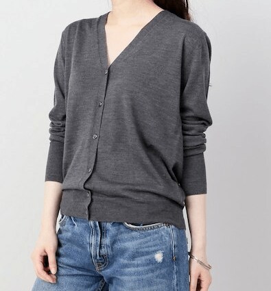 NOMBRE IMPAIR - ブラッシュウール Vネックカーディガン ¥17,280（税込）