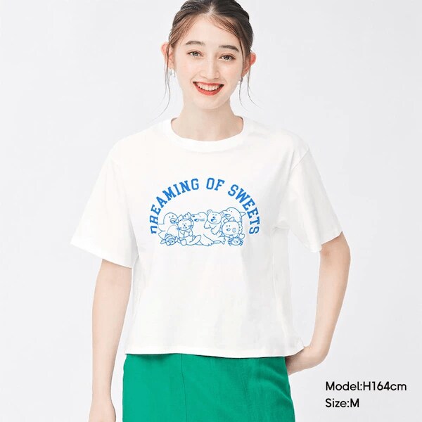 出所：GU　グラフィックT(半袖) TABEKKO DOUBUTSU 2