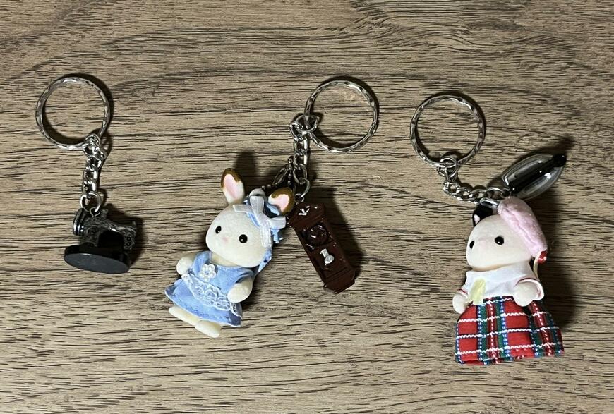 筆者撮影（セリア、昭和レトロキーホルダー）