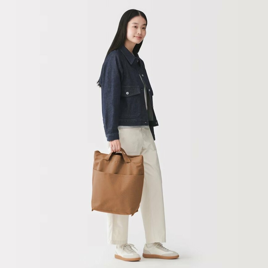 無印良品ネットストア「帆布ショルダートートバッグ キャメル