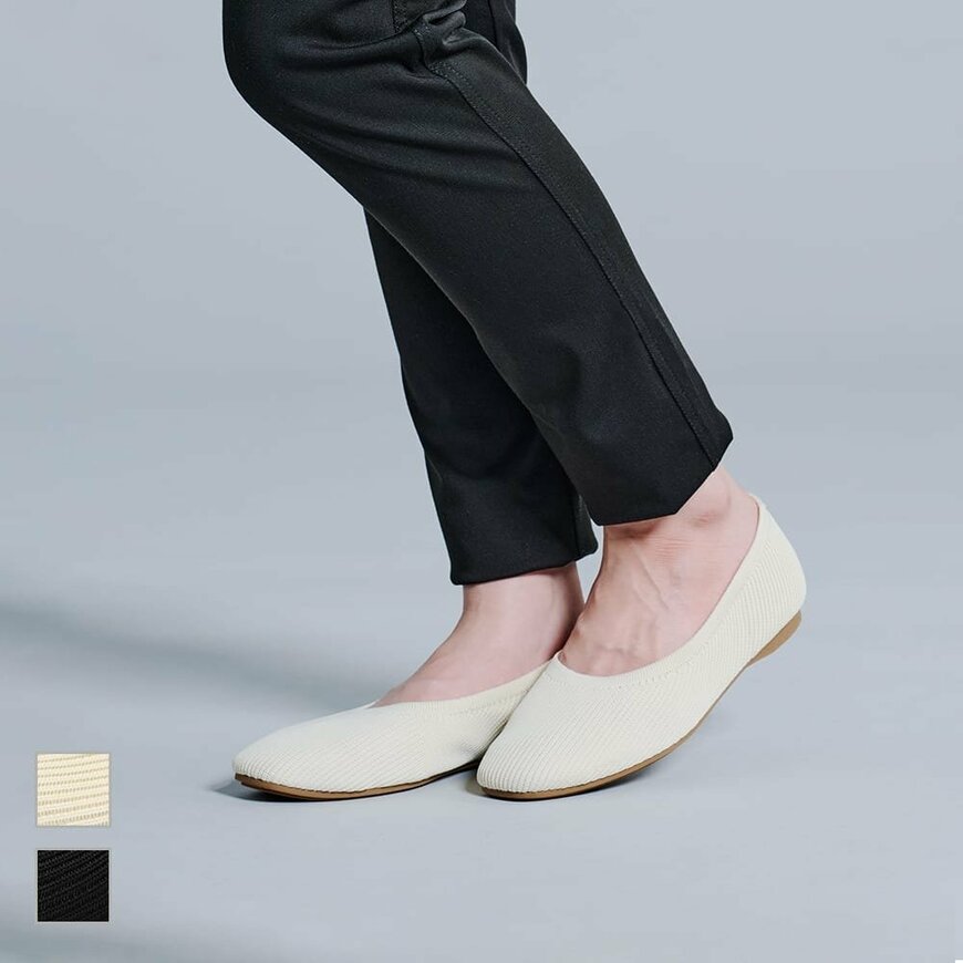 ワークマン公式 レディース 雲の上Wニットパンプススクエアトゥ(メイン)