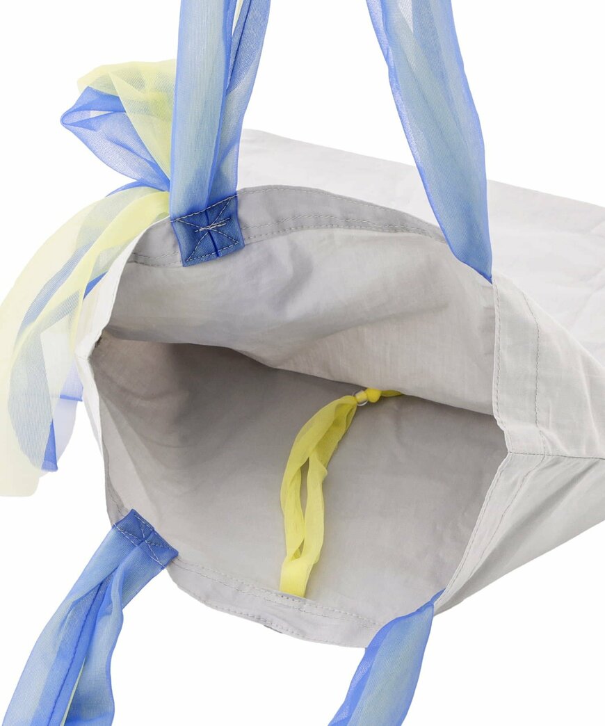 3COINS公式　チュールリボンエコトートBAG