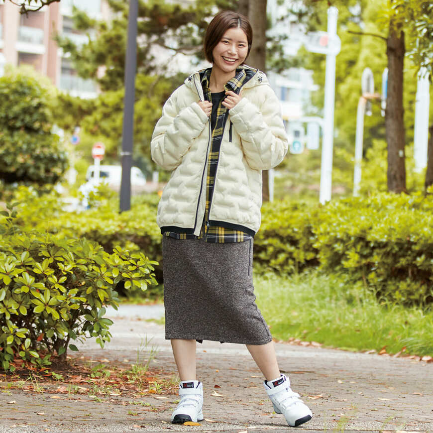 ワークマン公式　レディース撥水ニットウォームスカート　画像　画像