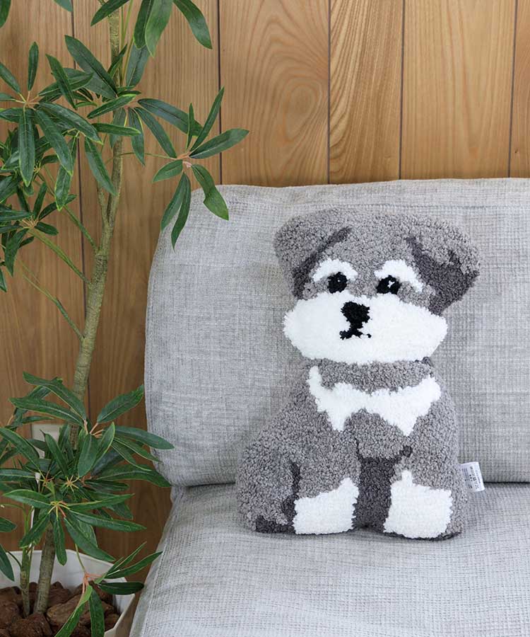 ブルーブルーエ公式 いぬもこもこダイカットクッションの画像