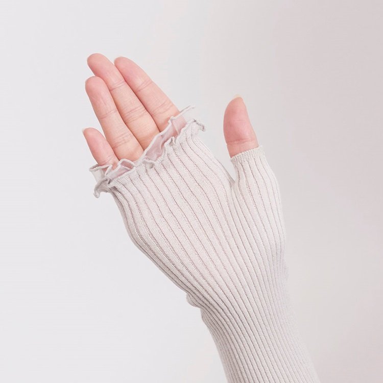 KEYUCA公式　チュールフリルサマーニットアームカバーの画像