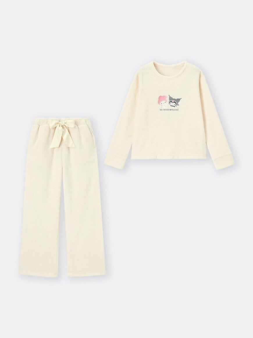 GU公式 マシュマロフィールラウンジセット(長袖)Sanrio characters