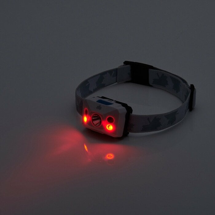 就寝中の家族を起こしたくない時に重宝する「赤色モード」