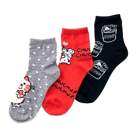 レディース　3足組ソックス（シモジマ）