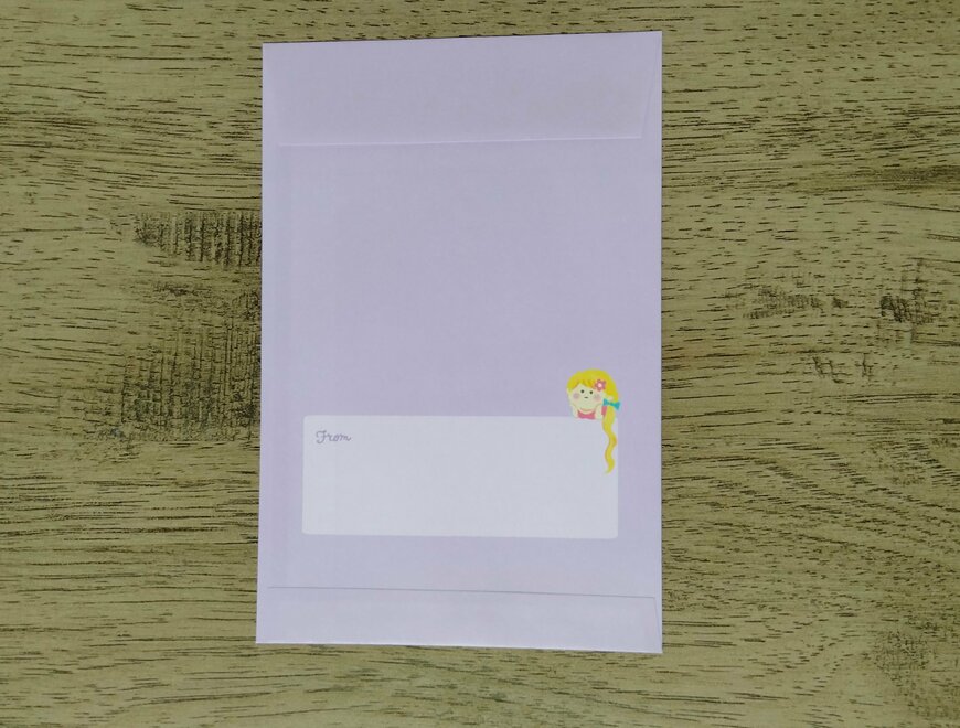 筆者撮影（セリア、レターセット おたのしみ箋）