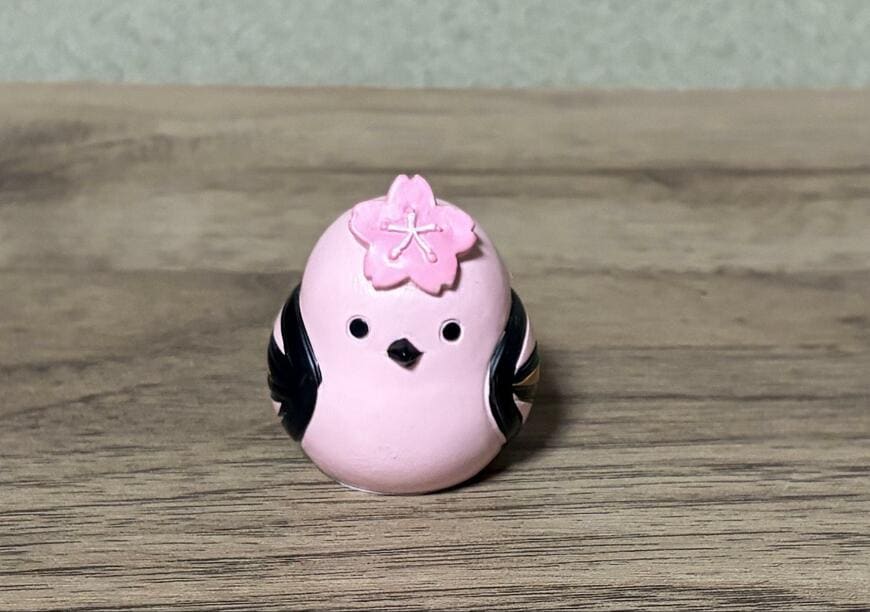 筆者撮影（キャンドゥ、リトルフレンド 桜シマエナガ さくら色バージョン）