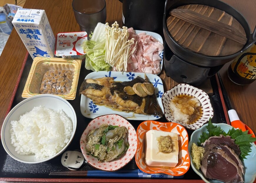 旅館で見るような豪華なごはん