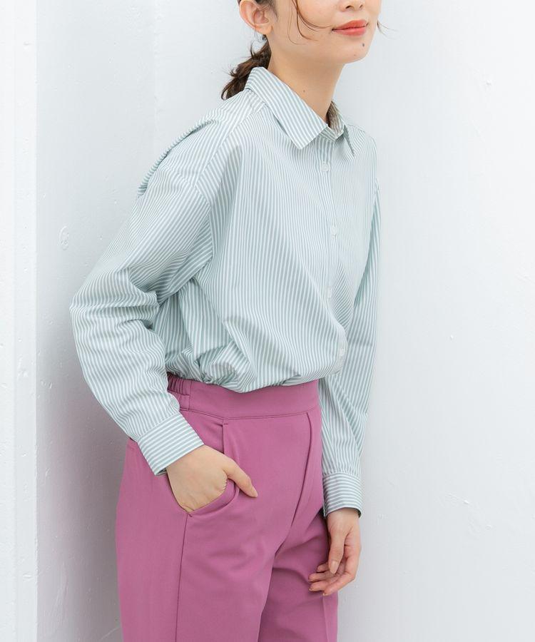 ハニーズ、チュニックシャツ、グリーン×オフ商品画像