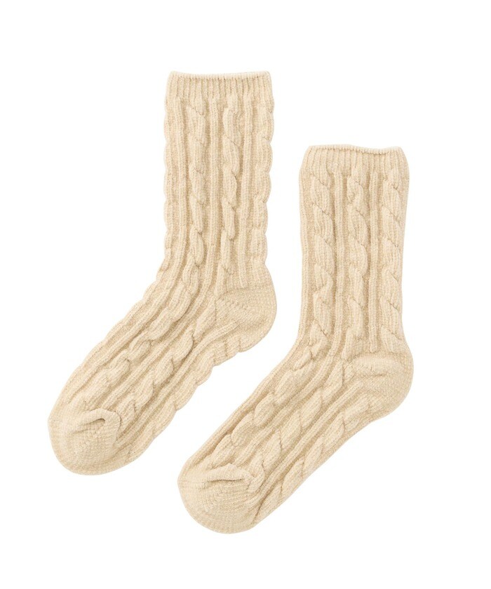 立体感のあるケーブル編みがオシャレ