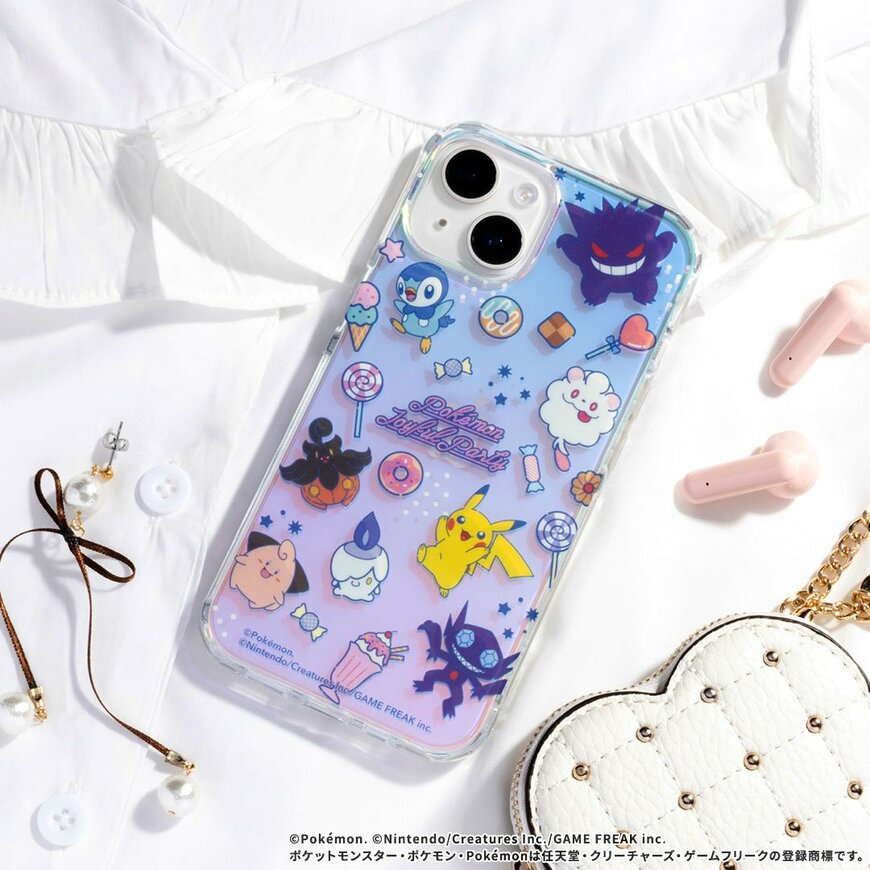 出所：Hamee『黄ばみにくく、衝撃に強いスマホケース「HIGHER」。キラキラのオーロラカラーから『ポケットモンスター』のデザインケースが新発売』©Pokémon. ©Nintendo/Creatures Inc./GAME FREAK inc.