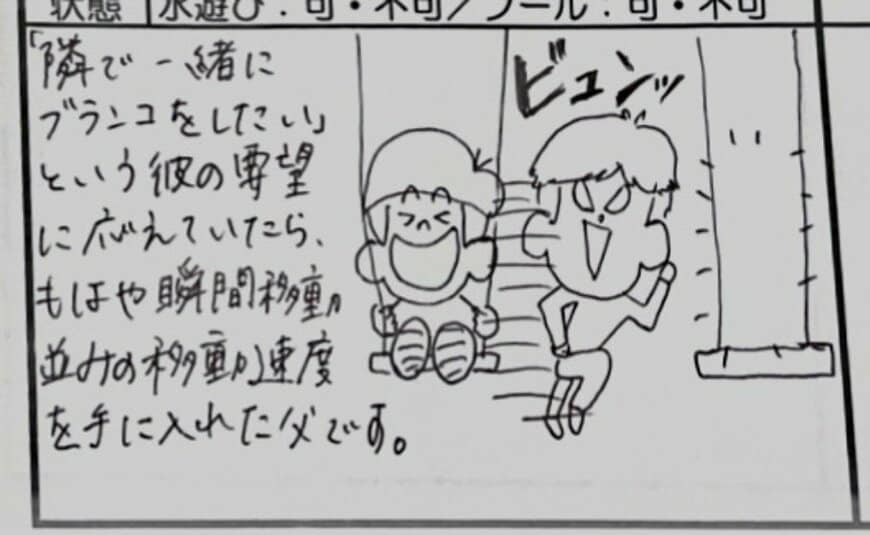 お父さんが書く保育園の連絡帳