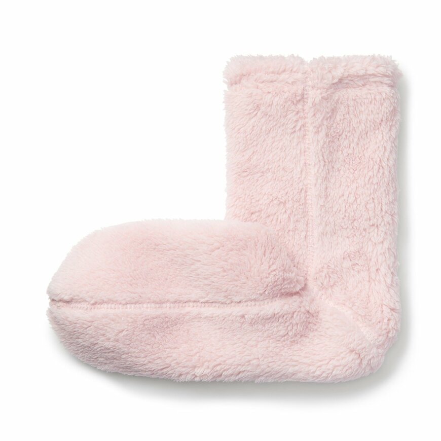 無印良品 足なり直角 再生ポリエステル ボアフリース ルームソックス(婦人)