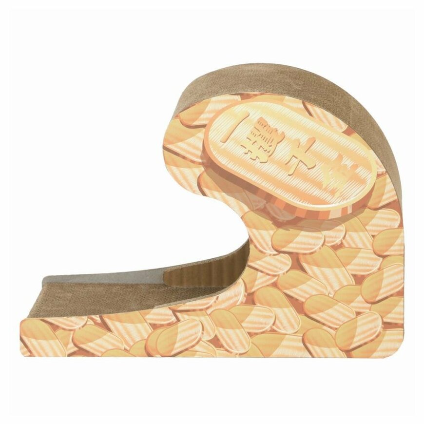 コメリ　Pet ami　猫の爪とぎ　猫に小判（側面）