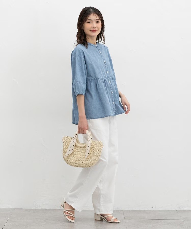 ハニーズ公式通販　クール6分デニムブラウス（メイン）