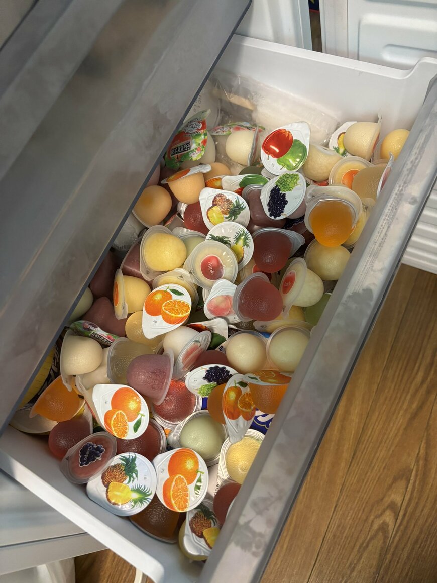 ゼリーだらけの冷凍庫